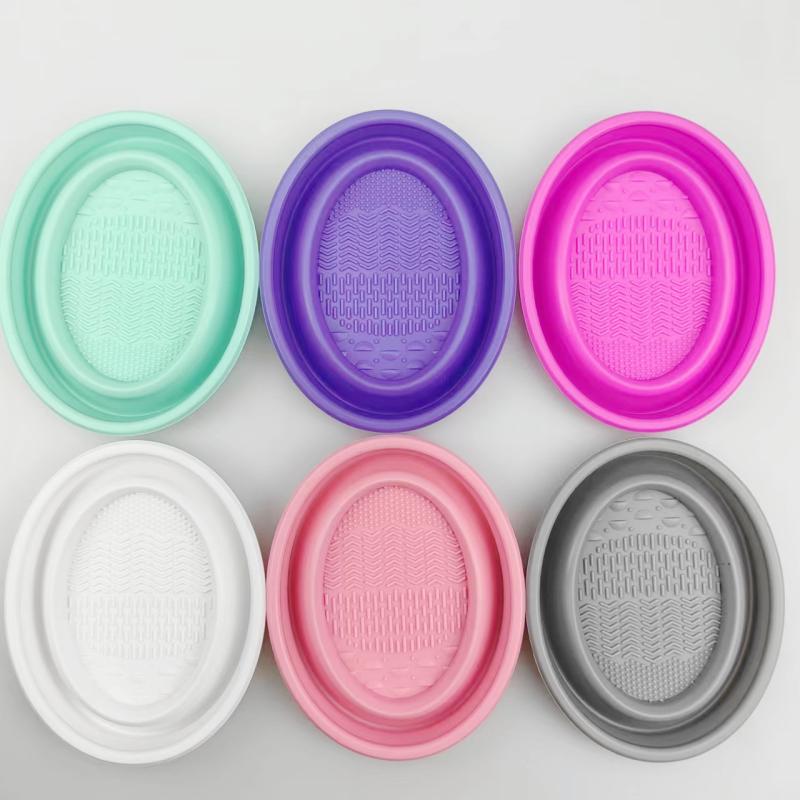 Beauty Makeup Brands - Folding Powder Puff Cleaning Bowl Eyeshadow