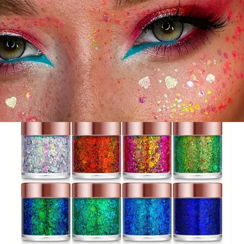 Eyeshadow Glitter Pigment - 1Pc Sequins Body Glitter Gel Make