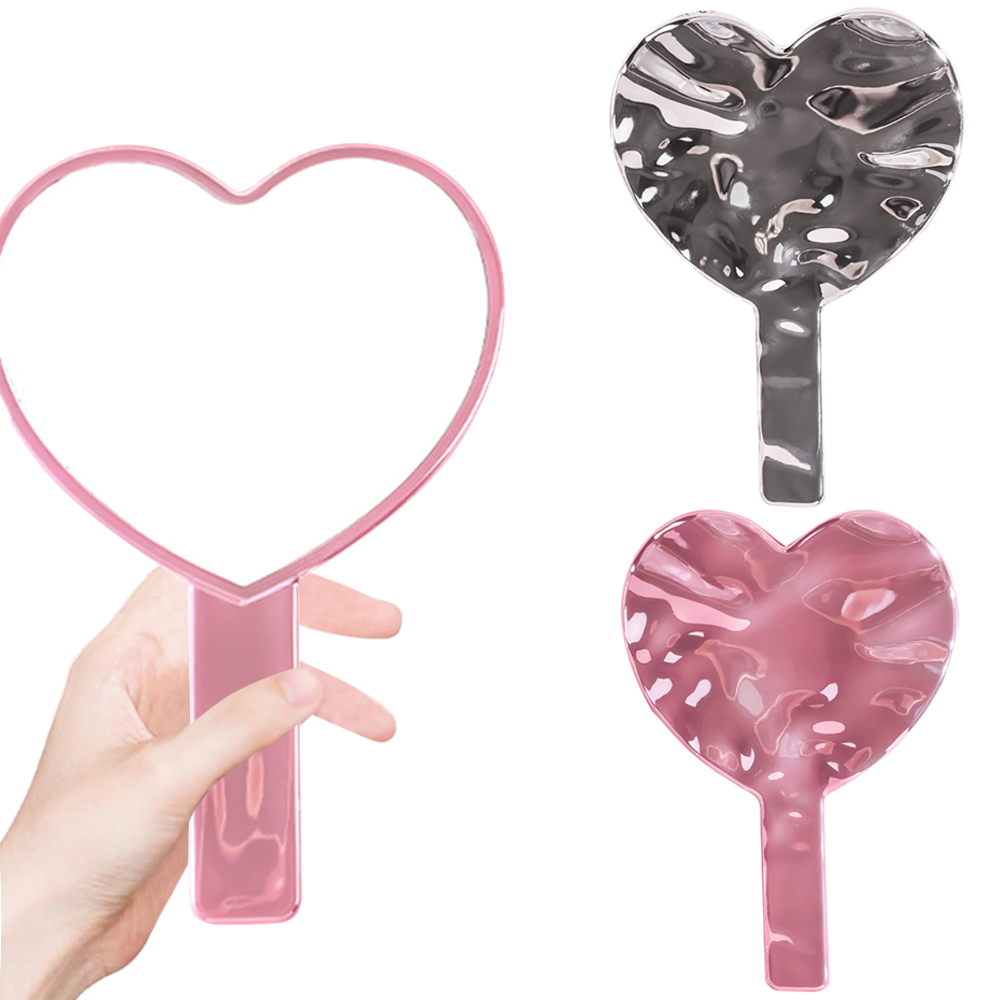 Beauty Makeup Women - 1pc Handheld Makeup Mirror Electroplate Mirror