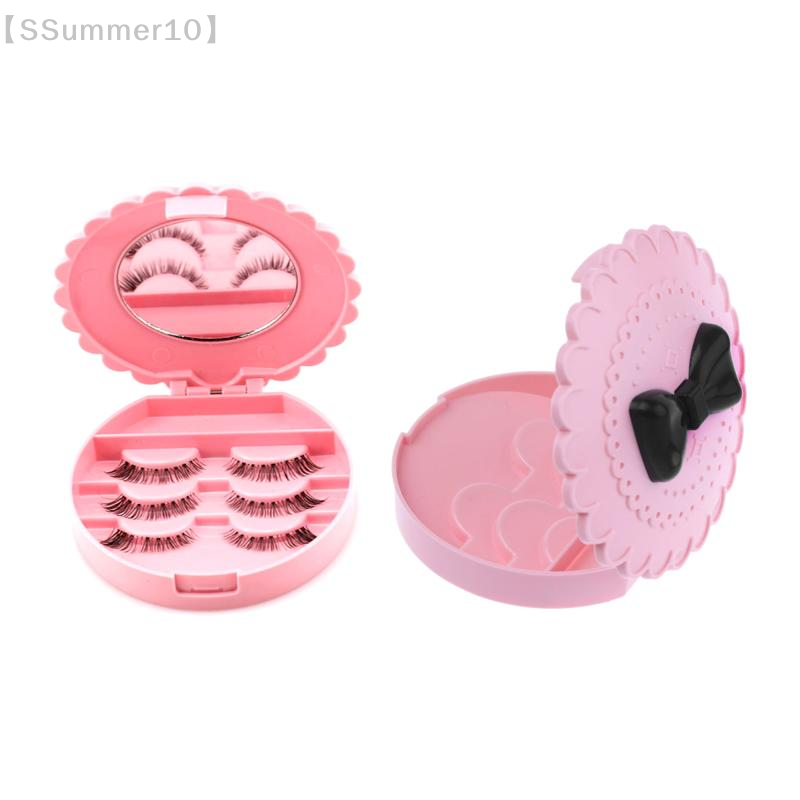 Beauty Makeup Women - 【SSummer10】Pink Bowknot False Eyelash Storage Box
