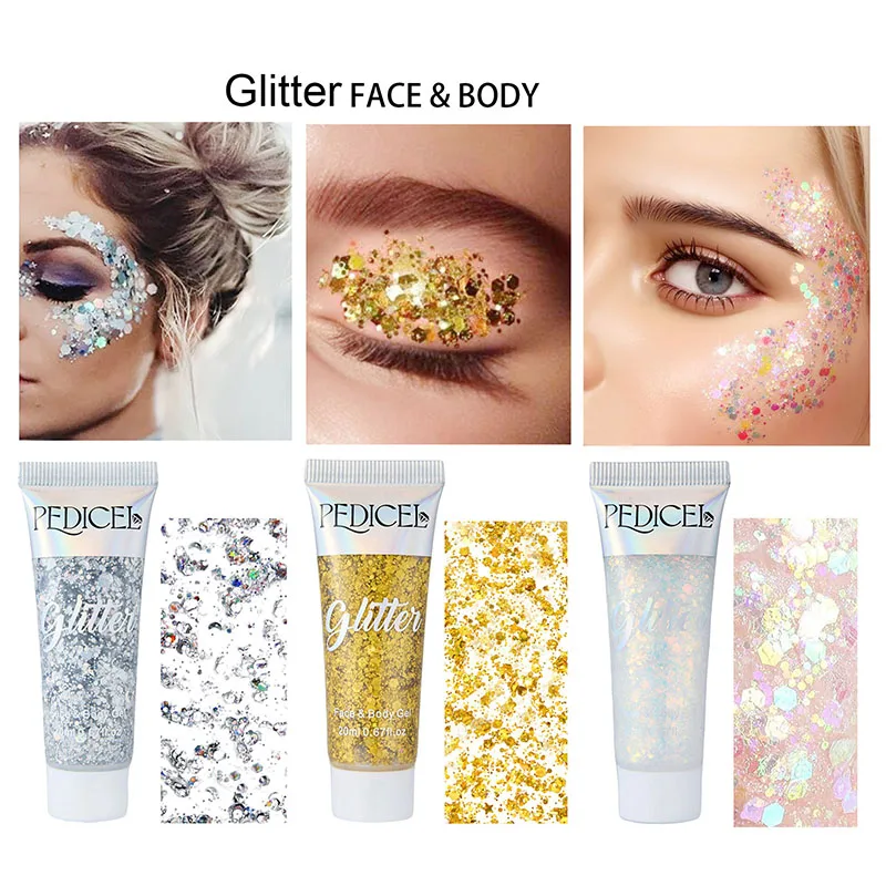 Eyeshadow Glitter Pigment - Face Glitter Gel Cream Jewels Eyeshadow