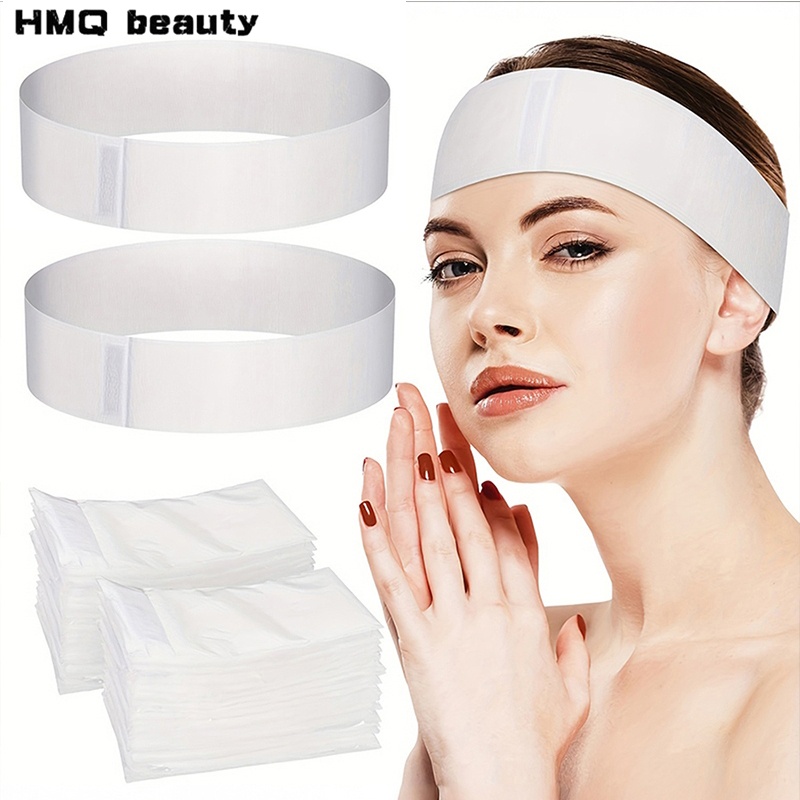 Beauty Makeup Women - 100/50/10pcs Disposable Facial Headbands Spa Stretch