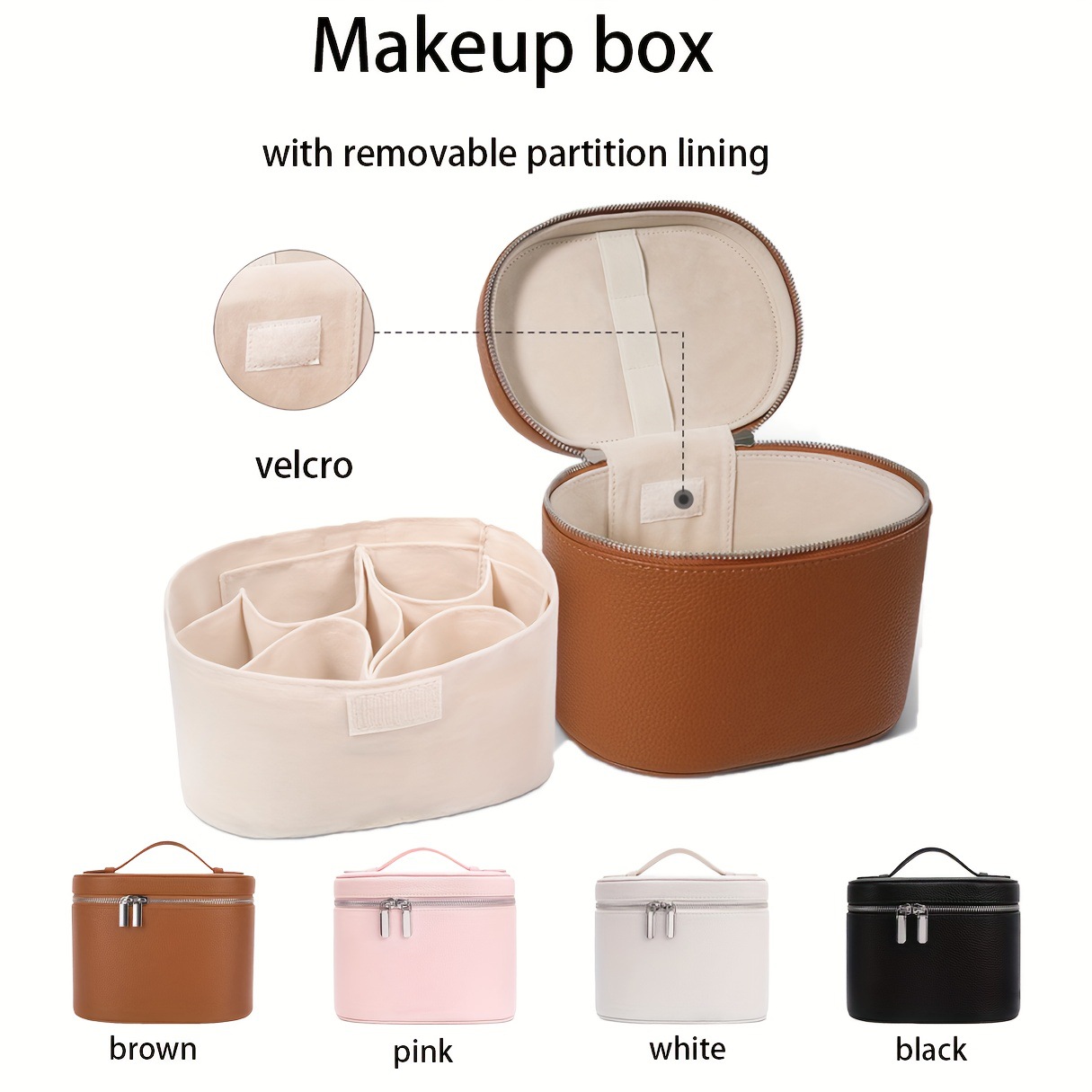 Beauty Makeup Women - Large Capacity PU Leather Makeup Bag