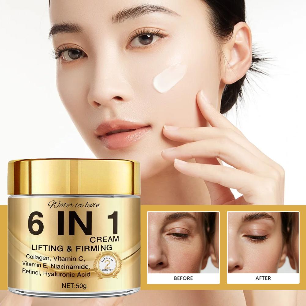 6 IN 1 Collagen Face Cream Lif - Vitamin C Serum Face ulasan dan harga