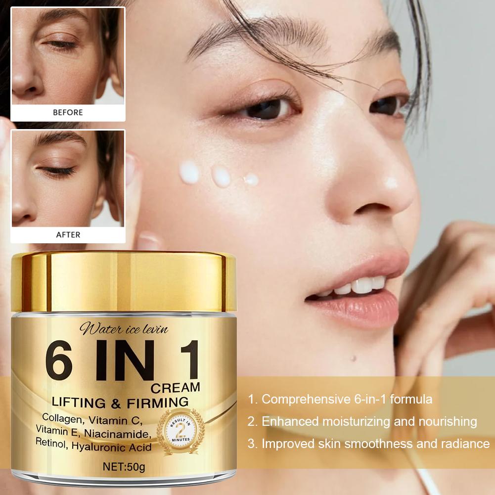 6 IN 1 Collagen Face Cream Lif - Vitamin C Serum Face ulasan dan harga