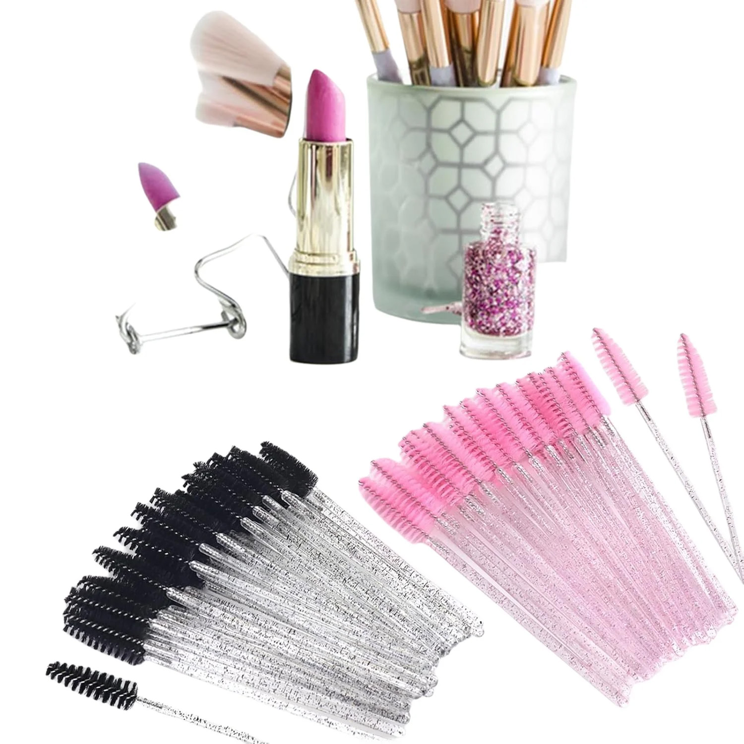 500pcs Eyelash Brushes Wands f - Beauty Makeup Brands ulasan dan harga