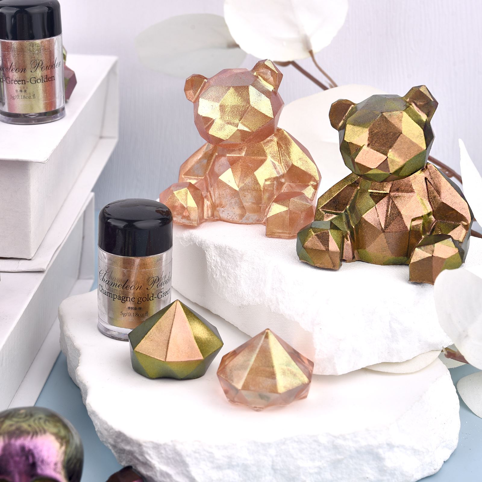 Mirror Chameleon Resin Pigment - Eyeshadow Glitter Pigment ulasan dan harga