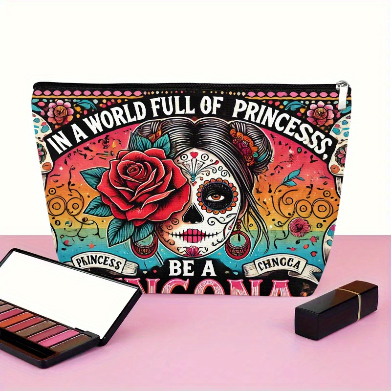 A Flower and skull cosmetic ba - Beauty Makeup Women ulasan dan harga