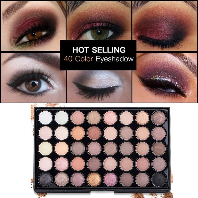40 Color Eyeshadow Palette - M - Eyeshadow Glitter Pigment ulasan dan harga