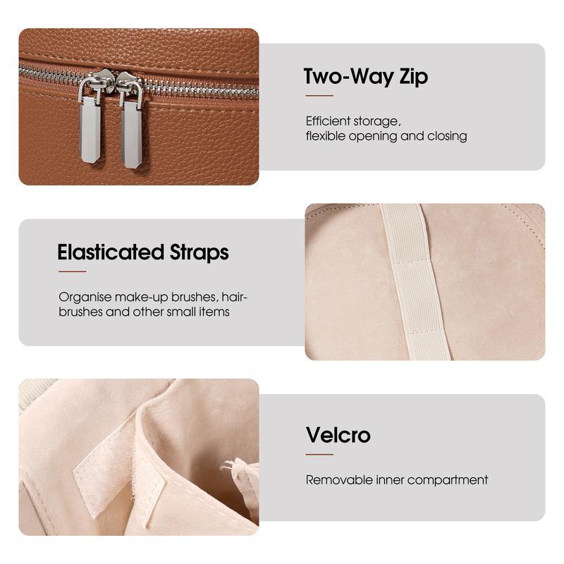 Large Capacity PU Leather Make - Beauty Makeup Women ulasan dan harga